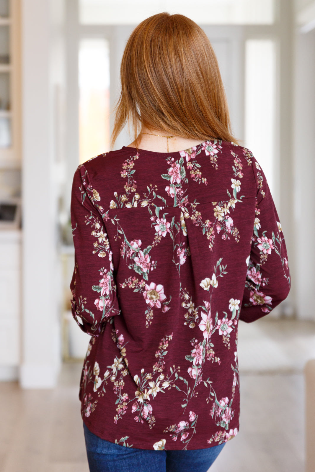 Hometown Classic Top in Wine Floral Womens Southern Soul Collectives