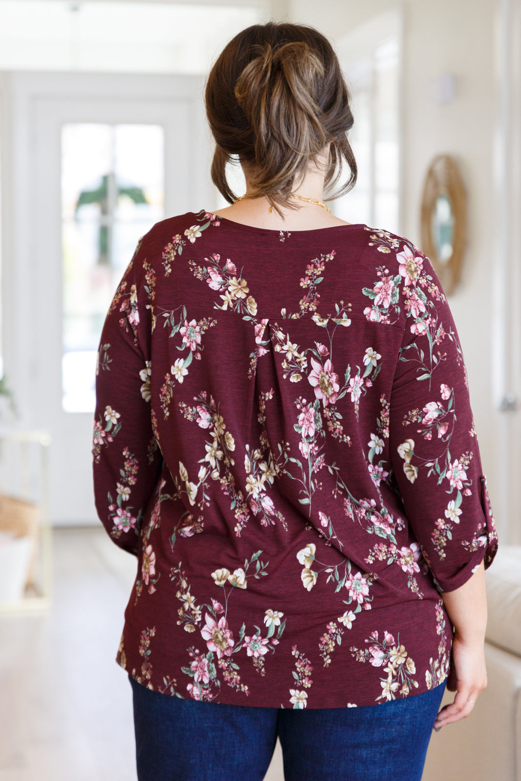 Hometown Classic Top in Wine Floral Womens Southern Soul Collectives