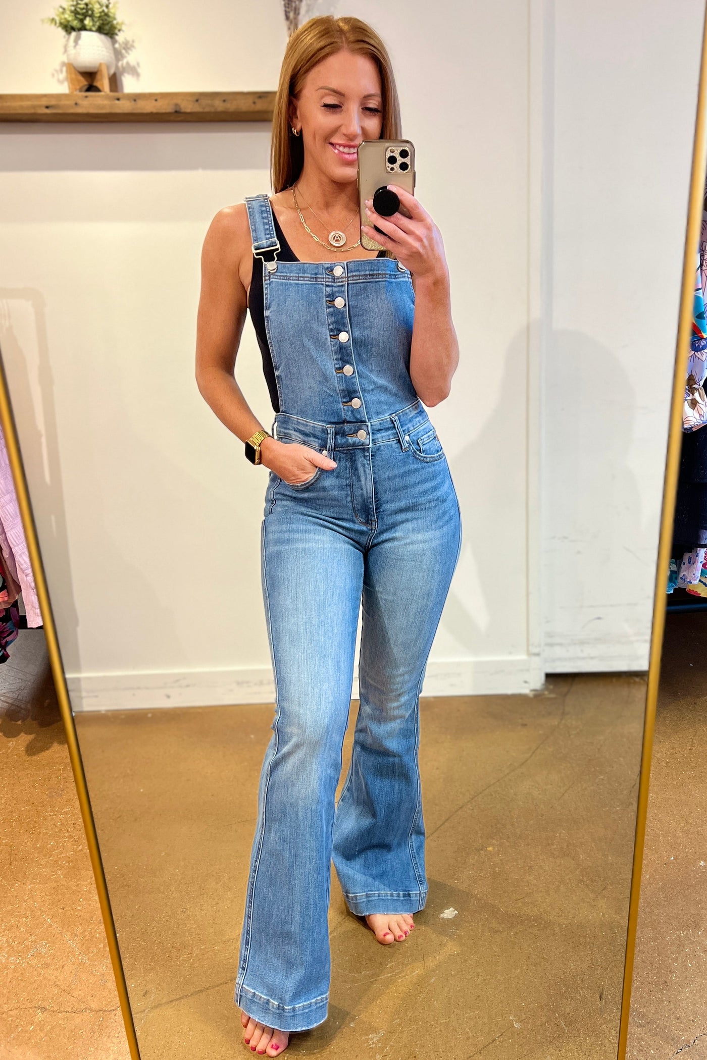 Izzy Control Top Retro Flare Overalls Womens Southern Soul Collectives 