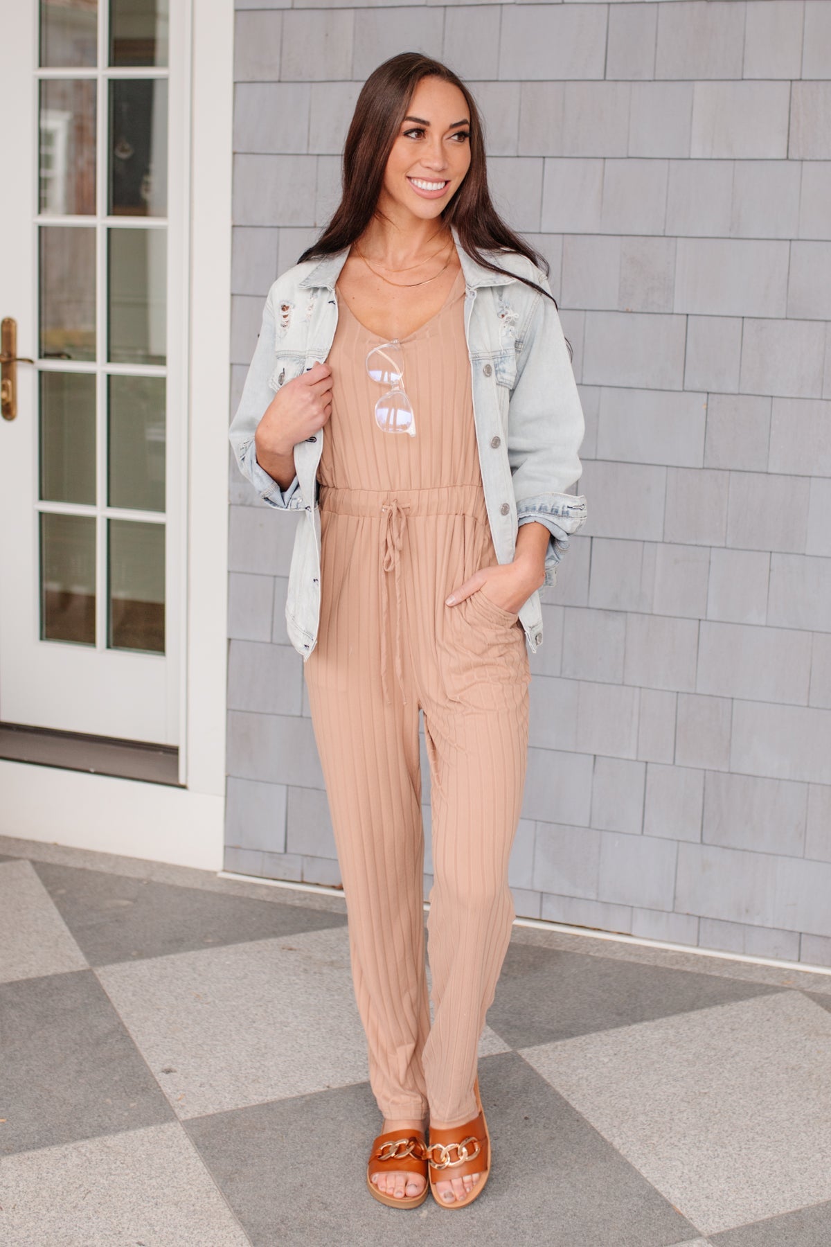 Cruiser Jumpsuit in Tan Womens Southern Soul Collectives 