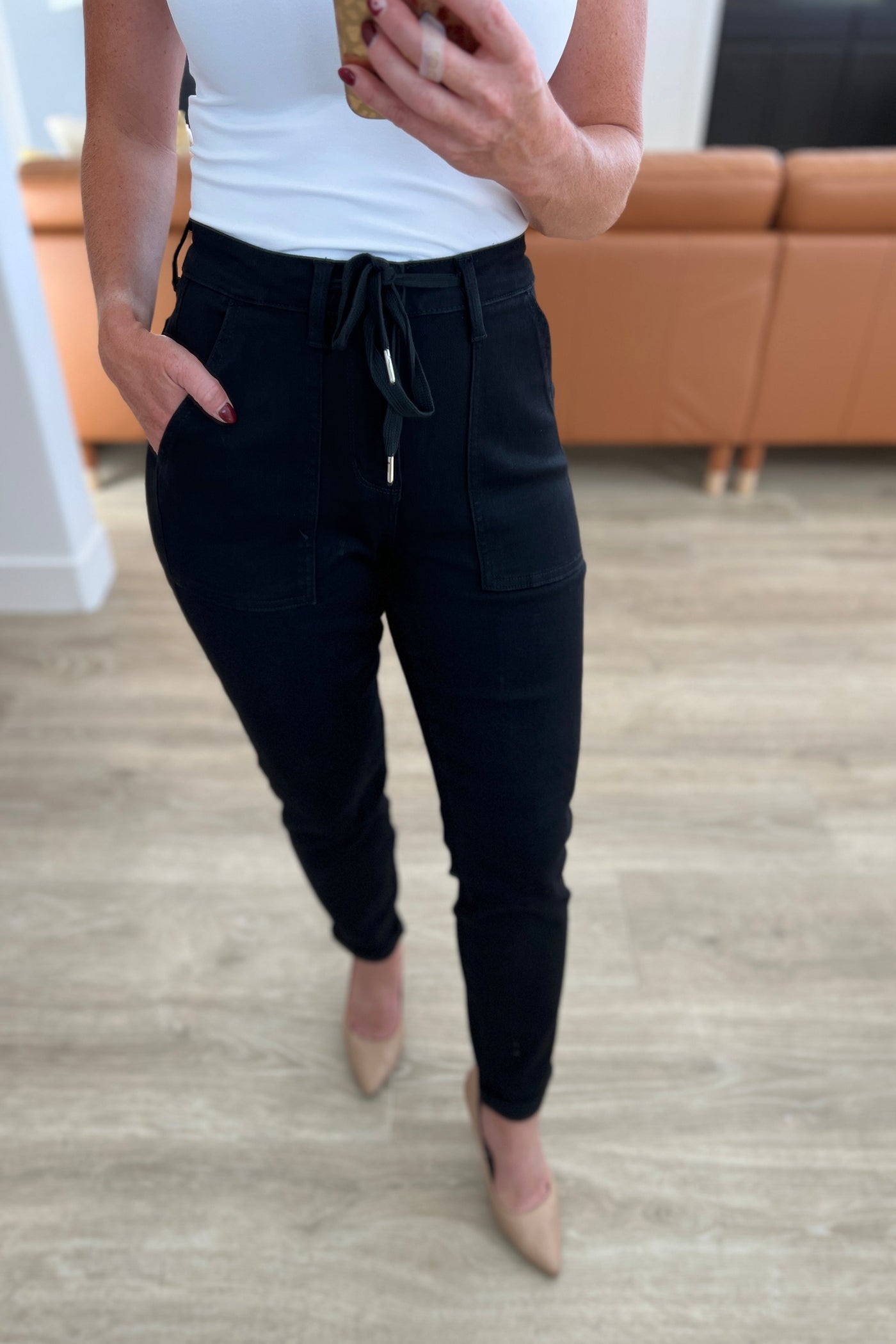 Carmen Double Cuff Joggers in Black Womens Southern Soul Collectives 