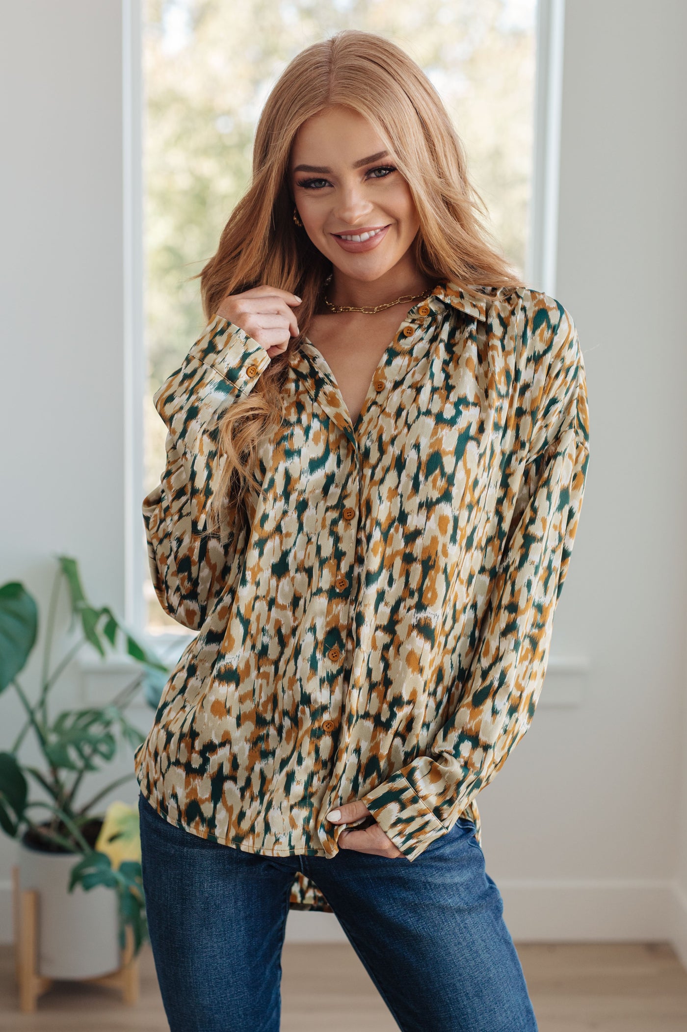 In the Willows Button Up Blouse Womens Southern Soul Collectives