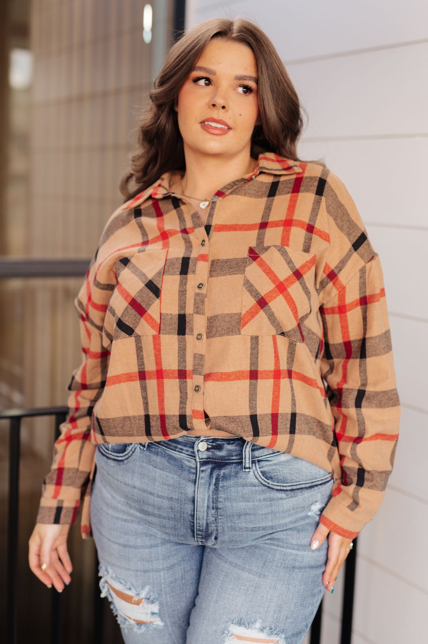 Is It Really Oversized Plaid Button Up - Southern Soul Collectives