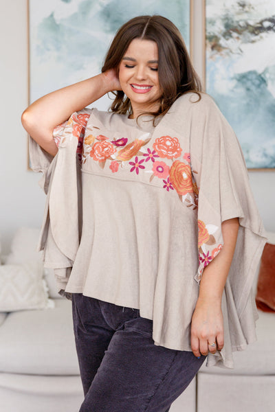 Isabel Embroidered Tunic in Mocha Womens Southern Soul Collectives