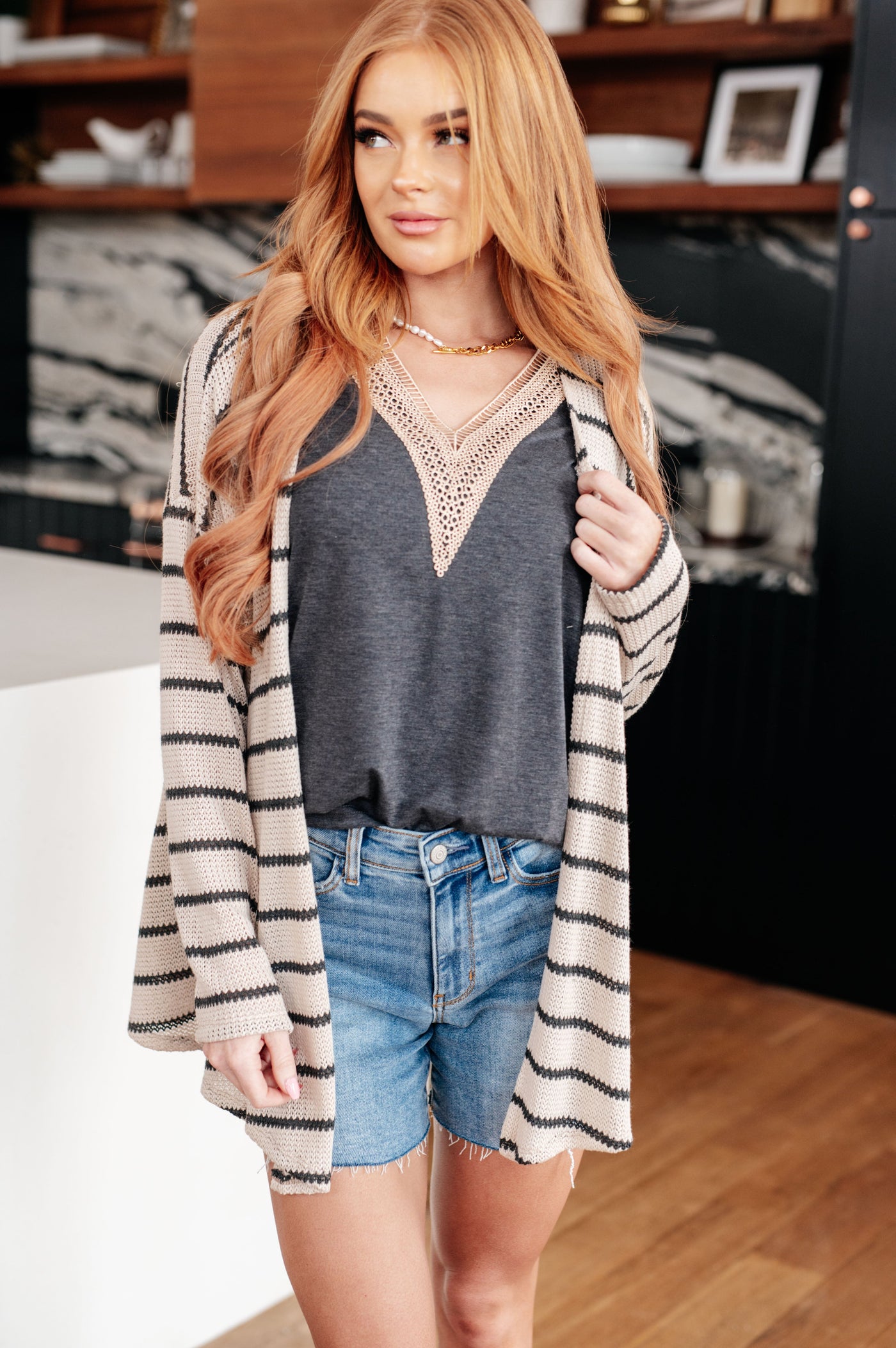 Weekend Adventure Striped Longline Cardigan Womens Southern Soul Collectives