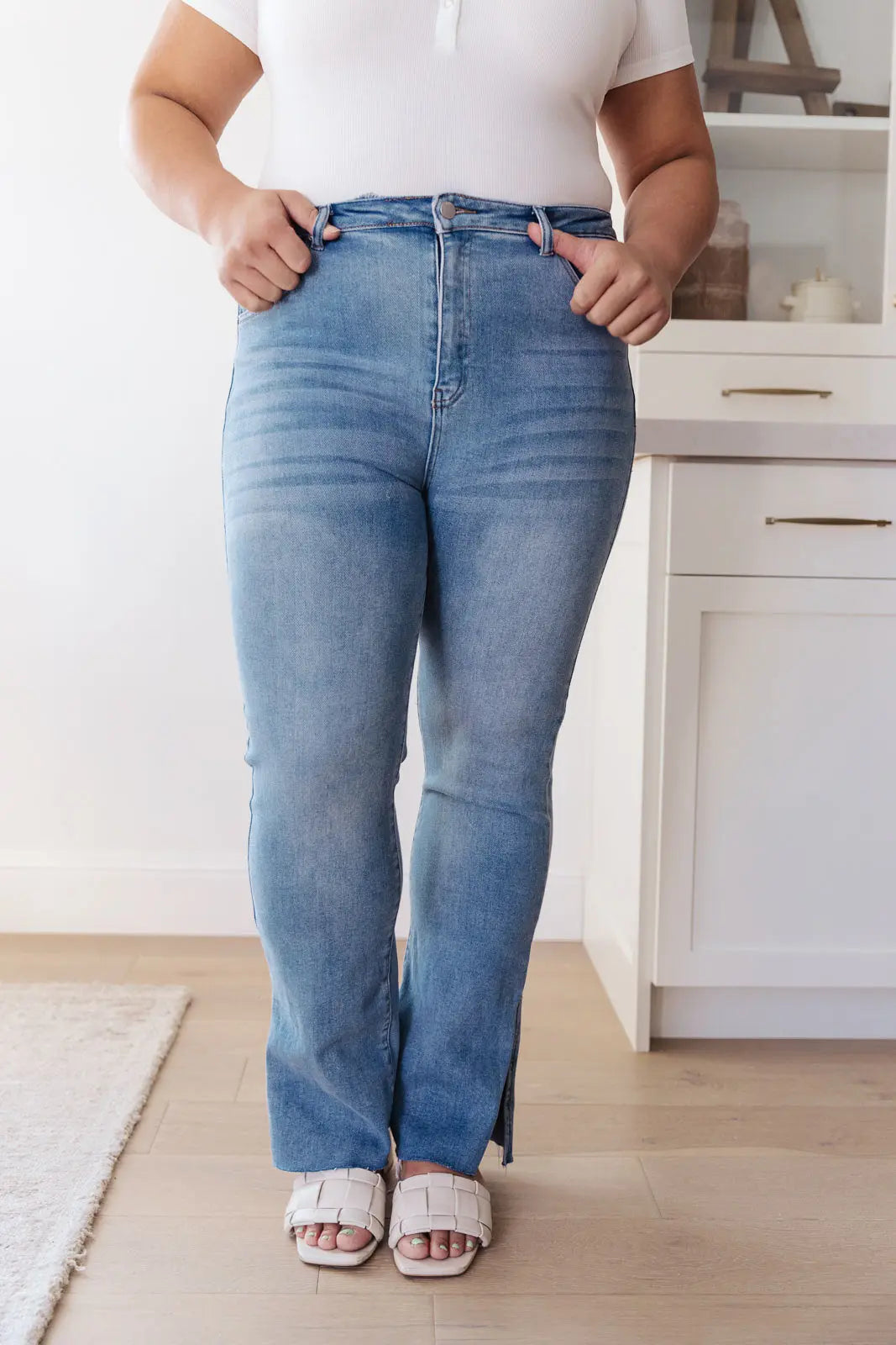 Jody Slim Flare Side Slit Jeans Womens Southern Soul Collectives 