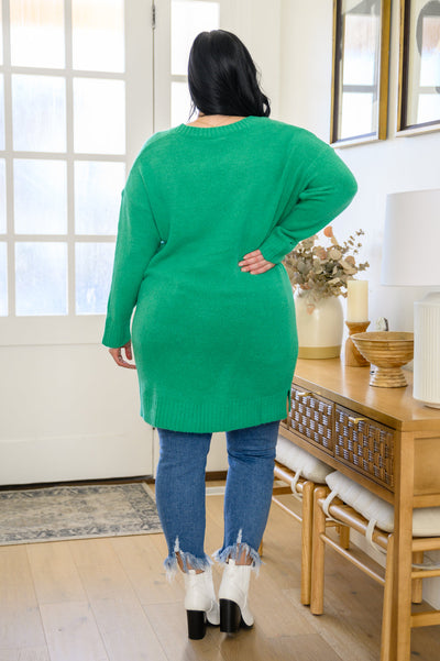 Joyful Season Sweater Tunic In Green Womens Southern Soul Collectives 