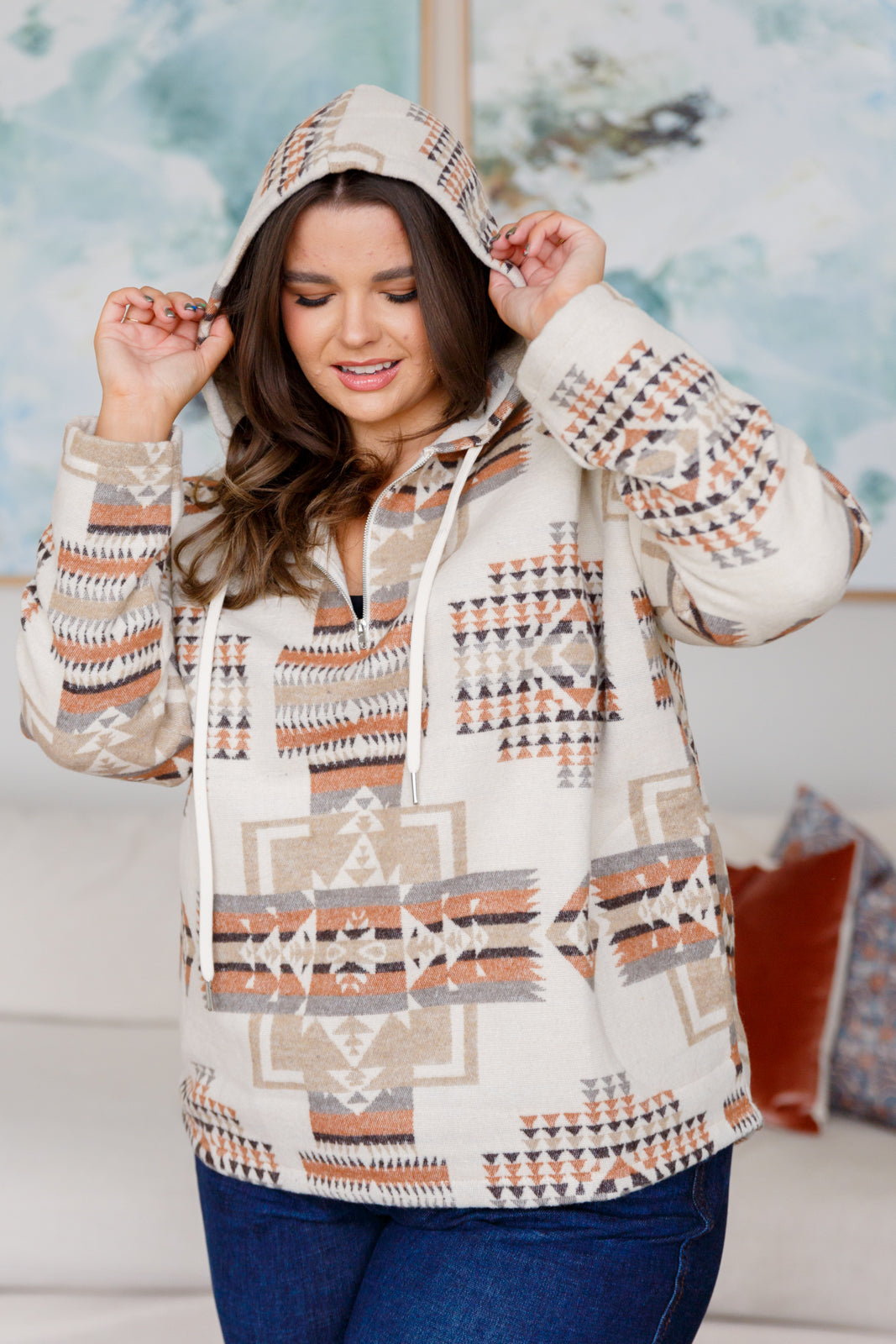 Just Going For It Aztec Hoodie Womens Southern Soul Collectives