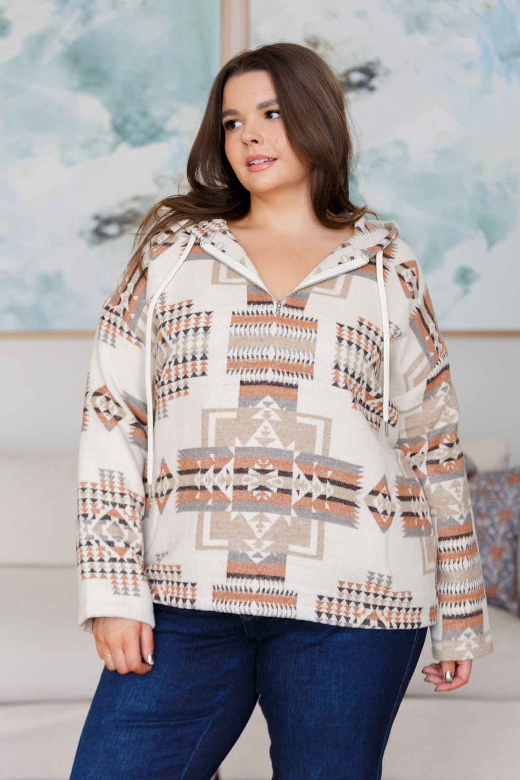 Just Going For It Aztec Hoodie Womens Southern Soul Collectives