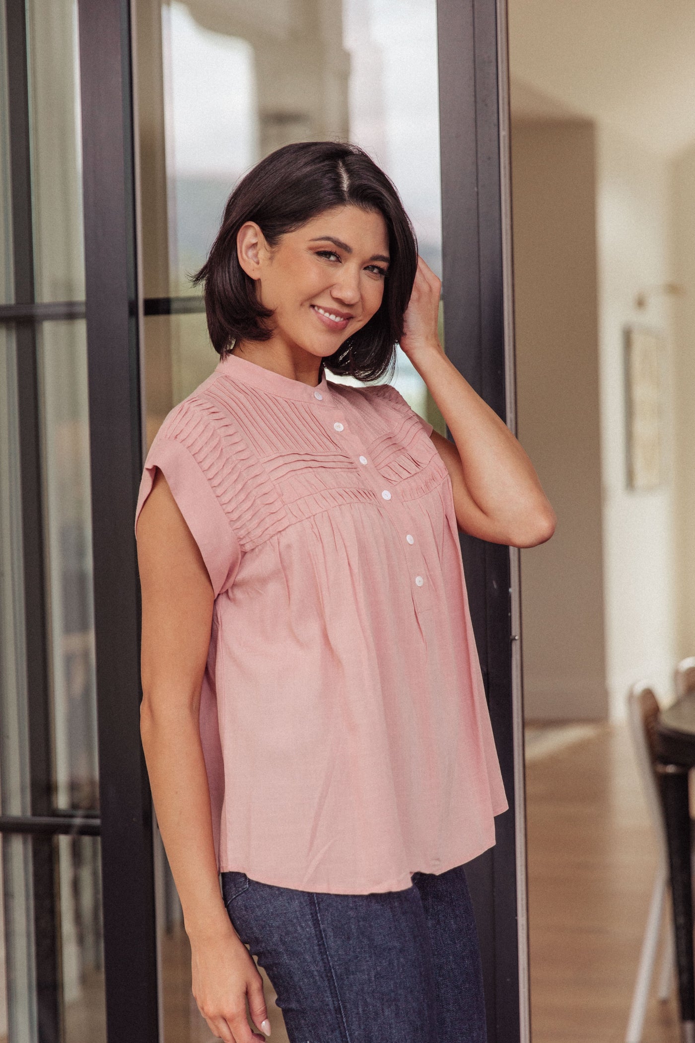 Just Precious Pleat Detail Blouse Womens Southern Soul Collectives 