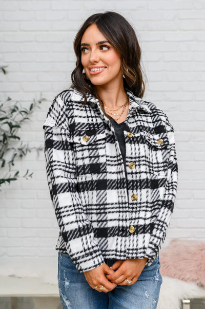 Kate Plaid Jacket in Black & White Womens Southern Soul Collectives 