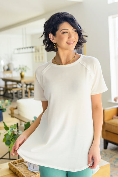 Kathleen Waffle Knit Top in Ivory Womens Southern Soul Collectives 