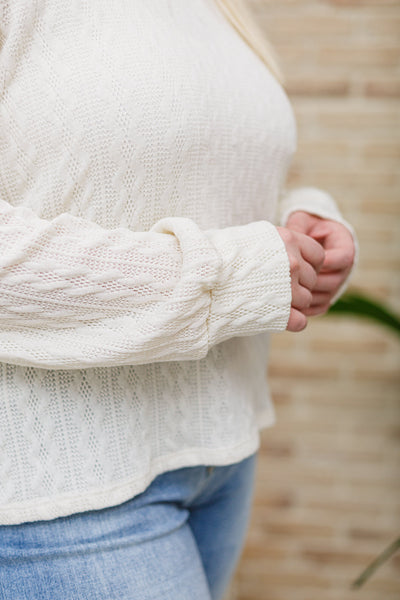 Keep Me Here Knit Sweater in Cream Womens Southern Soul Collectives 