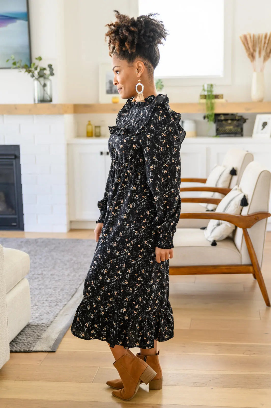 Larissa Long Sleeve Ruffle Hem Dress Womens Southern Soul Collectives 
