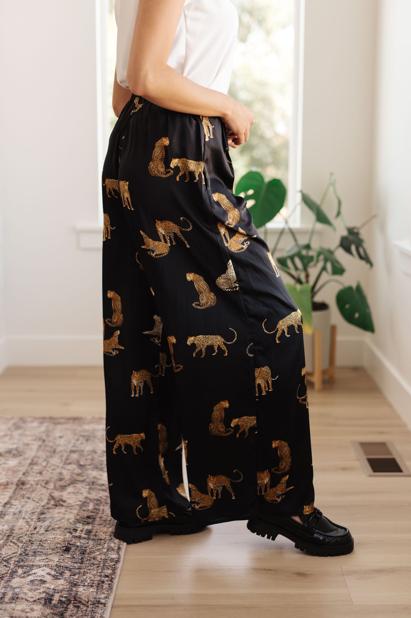 Legendary in Leopard Satin Wide Leg Pants Womens Southern Soul Collectives