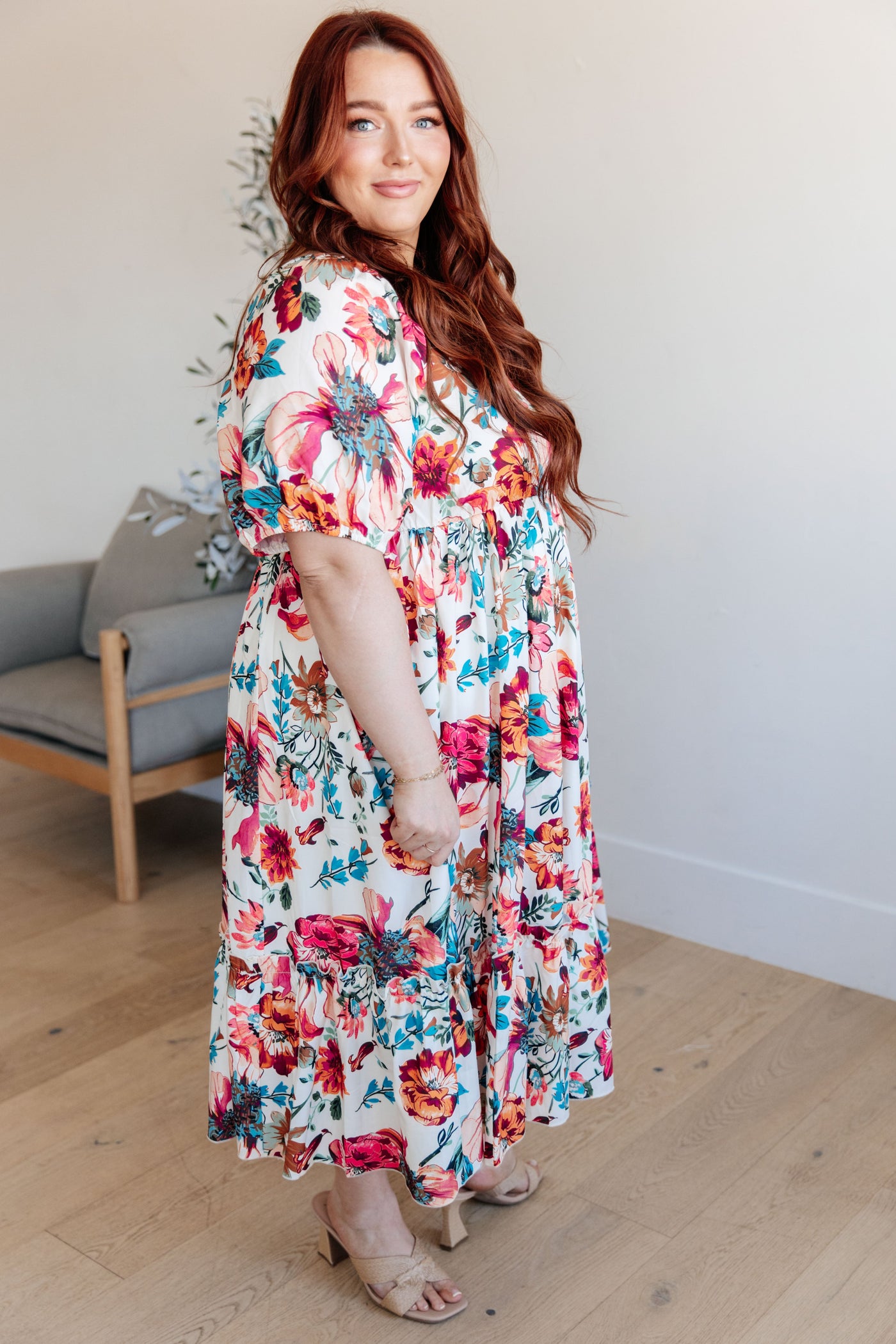 Let Me Frolic Balloon Sleeve Floral Dress Southern Soul Collectives