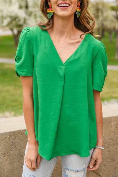 Let's Meet Up Green Blouse Womens Southern Soul Collectives 