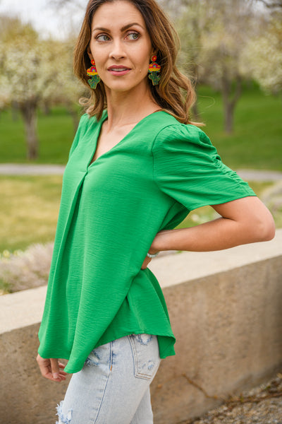 Let's Meet Up Green Blouse Womens Southern Soul Collectives 