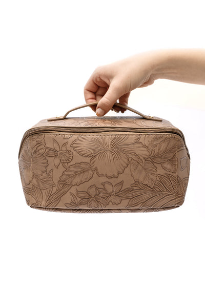 Life In Luxury Large Capacity Cosmetic Bag in Cream Womens Southern Soul Collectives