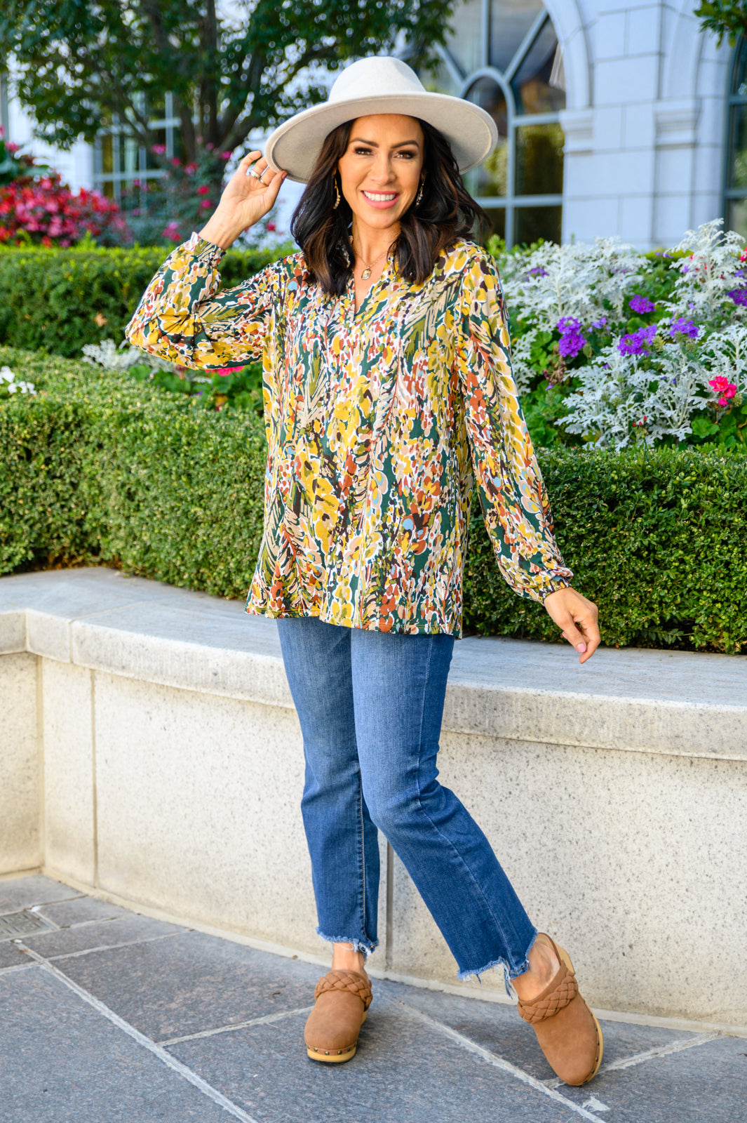 Lilly Ann Floral Print Blouse Womens Southern Soul Collectives 