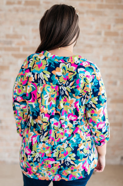 Little Lovely Blouse in Neon Floral Tops Southern Soul Collectives