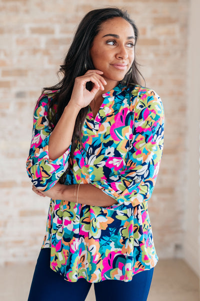 Little Lovely Blouse in Neon Floral Tops Southern Soul Collectives