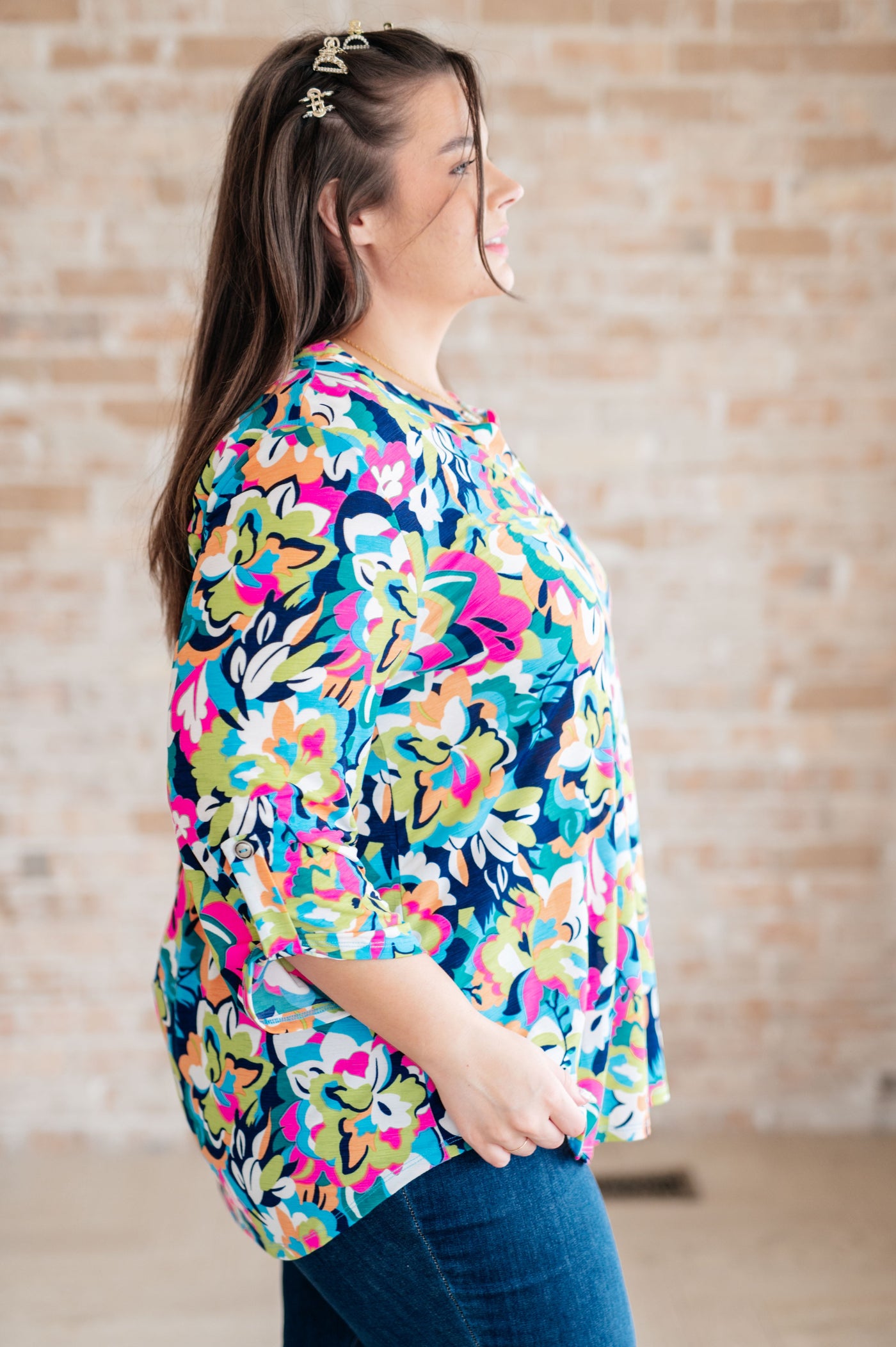 Little Lovely Blouse in Neon Floral Tops Southern Soul Collectives