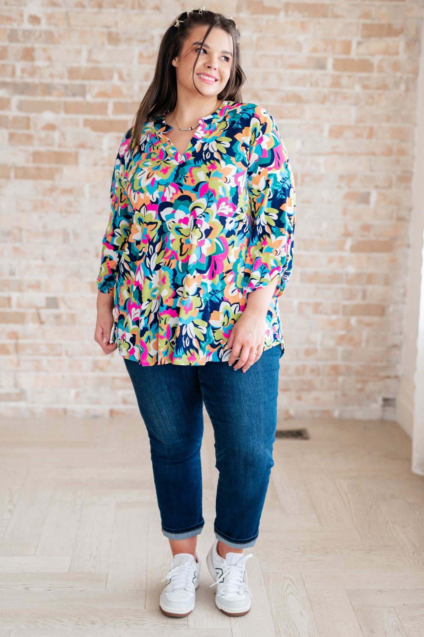 Little Lovely Blouse in Neon Floral Tops Southern Soul Collectives