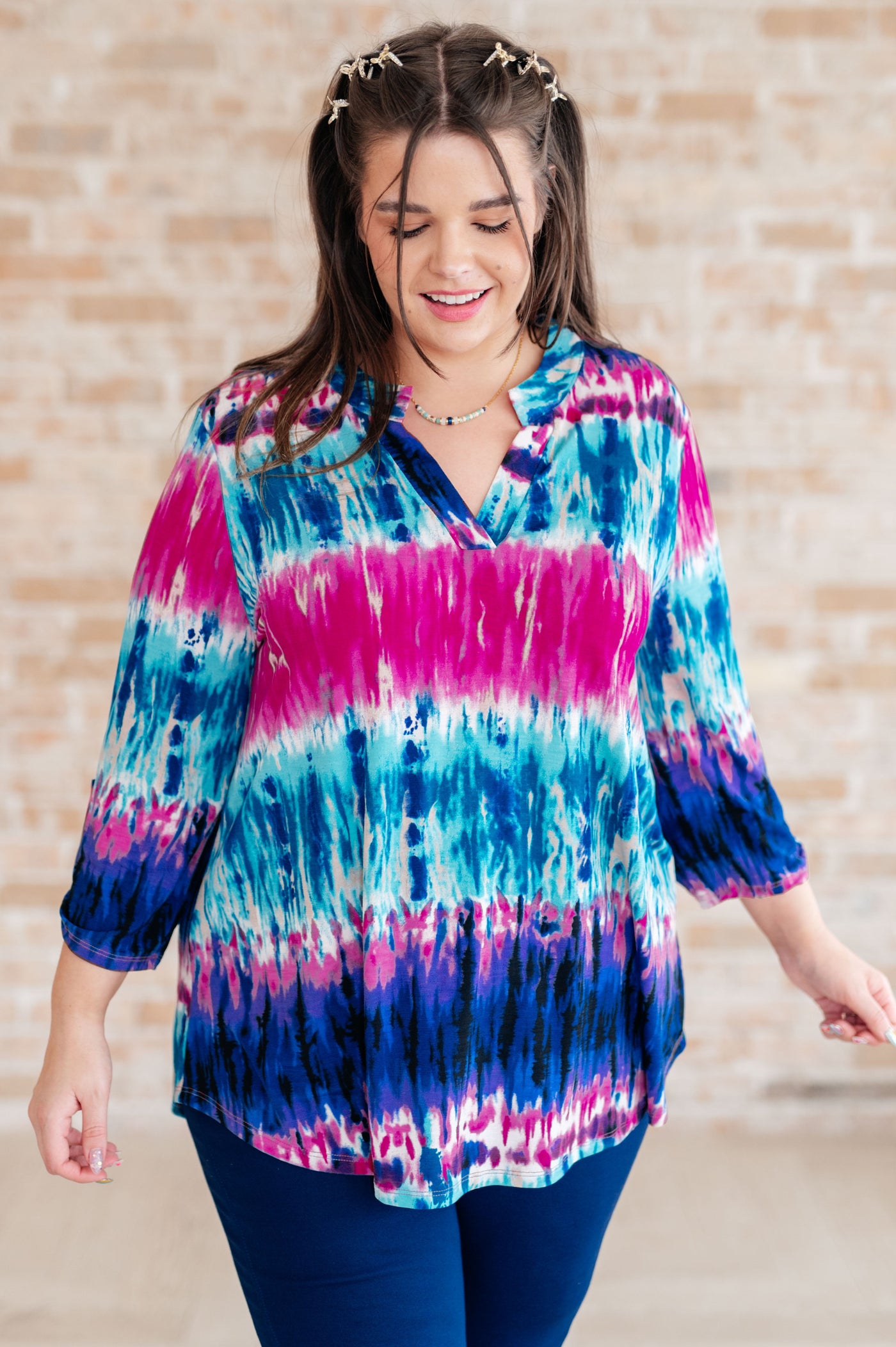 Little Lovely Blouse in Tie Dye Tops Southern Soul Collectives