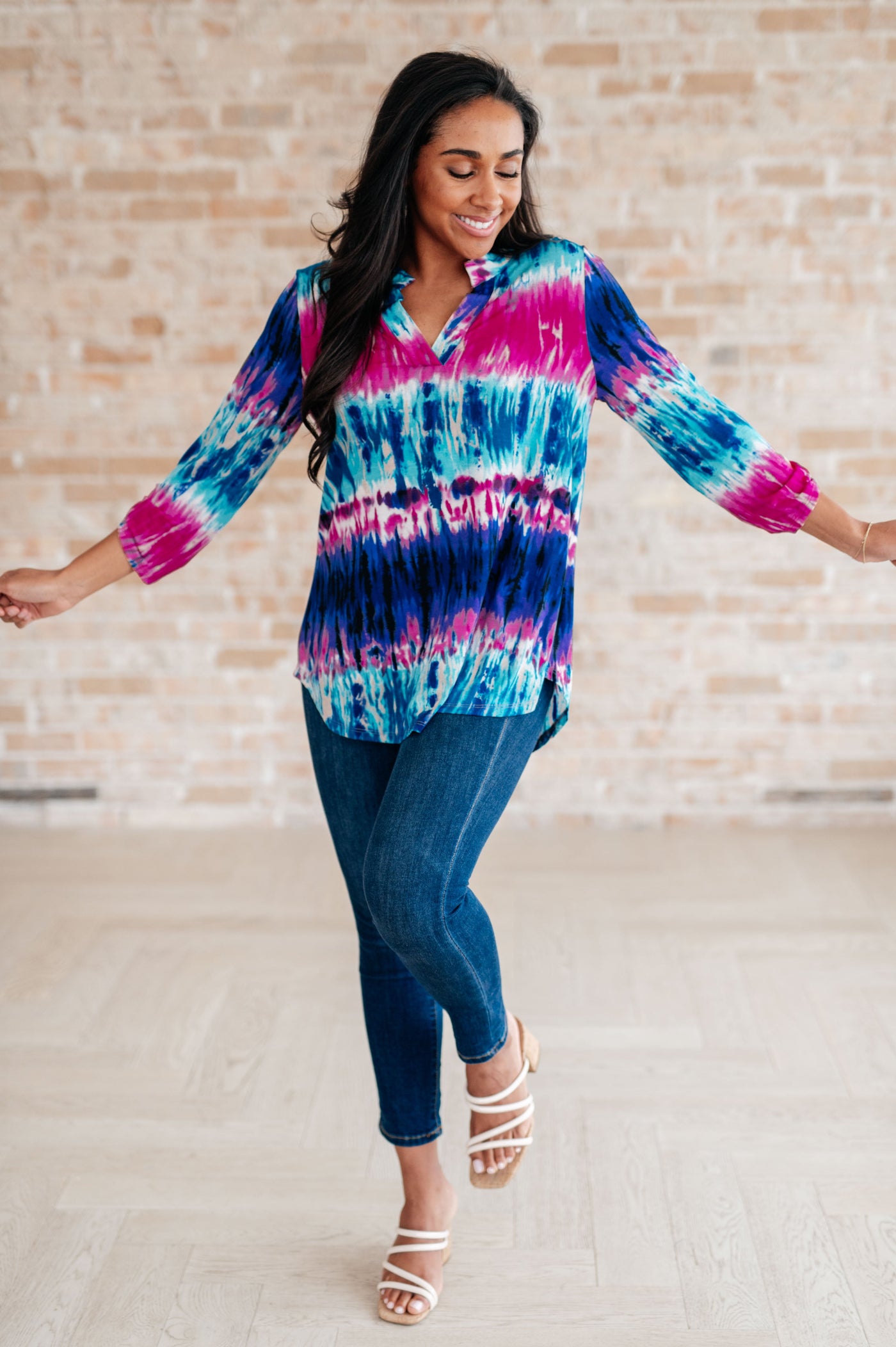 Little Lovely Blouse in Tie Dye Tops Southern Soul Collectives