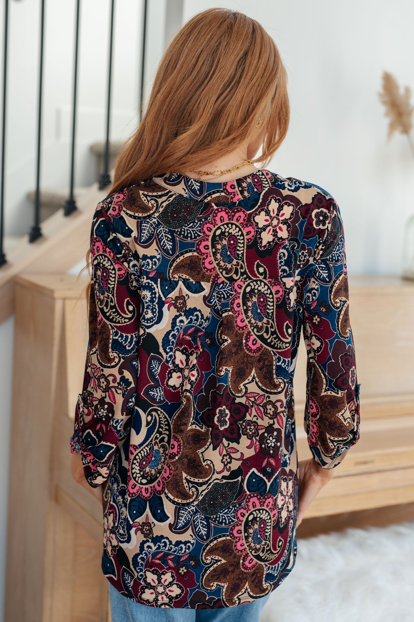 Little Lovely Blouse in Wine Paisley Womens Southern Soul Collectives