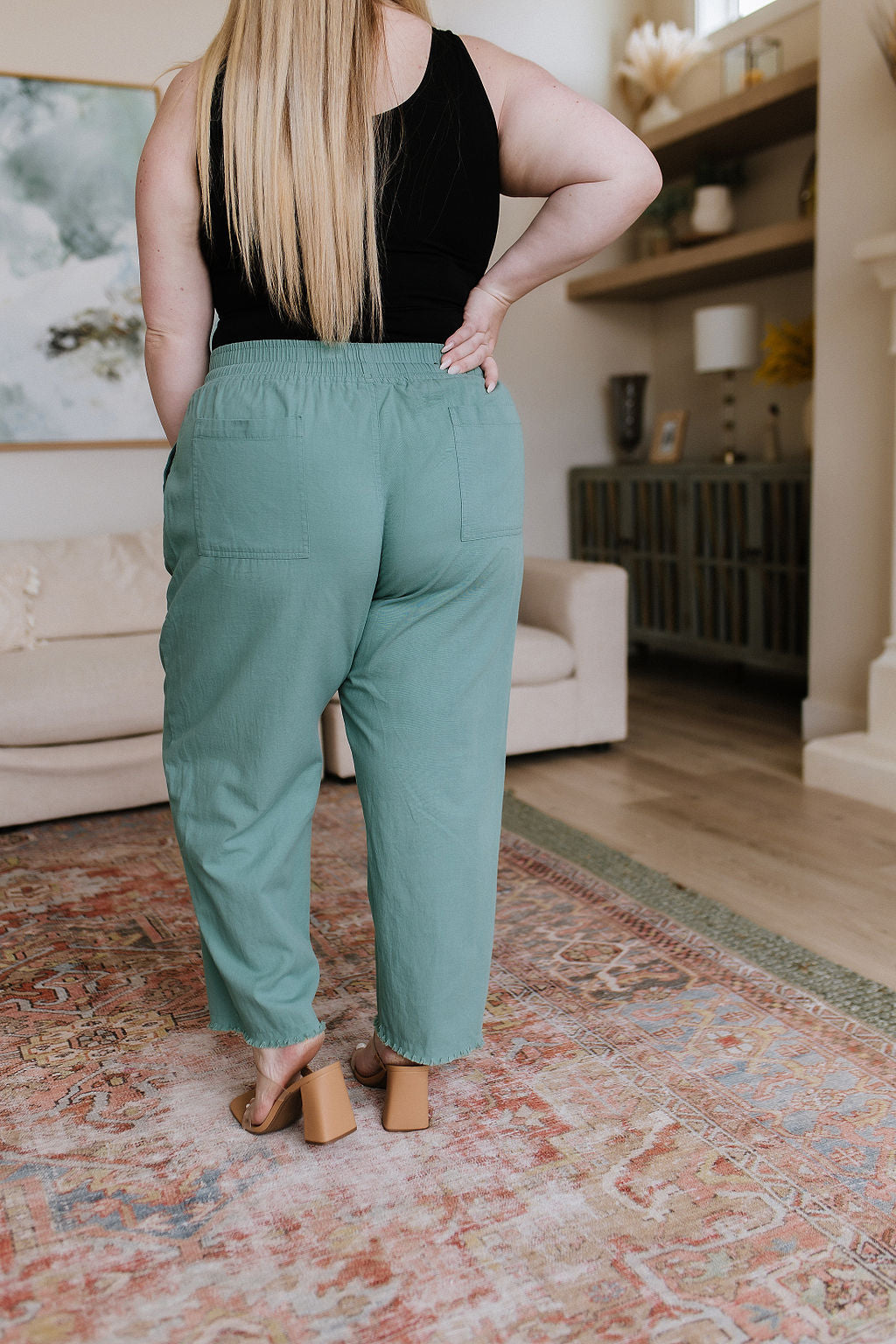 Love Me Dearly High Waisted Pants in Jade Womens Southern Soul Collectives 