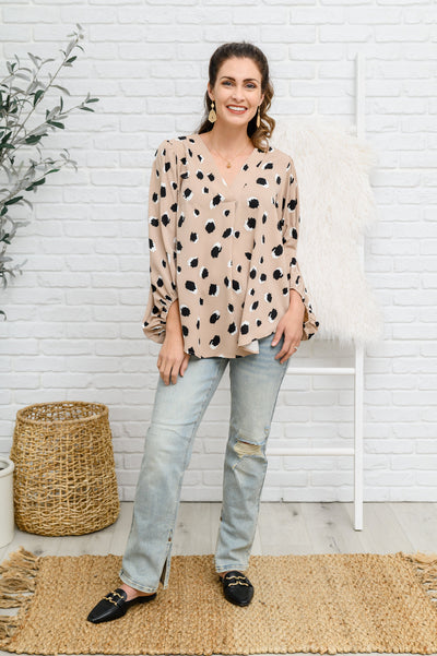 Lovely Days Long Sleeve Blouse in Beige Womens Southern Soul Collectives 