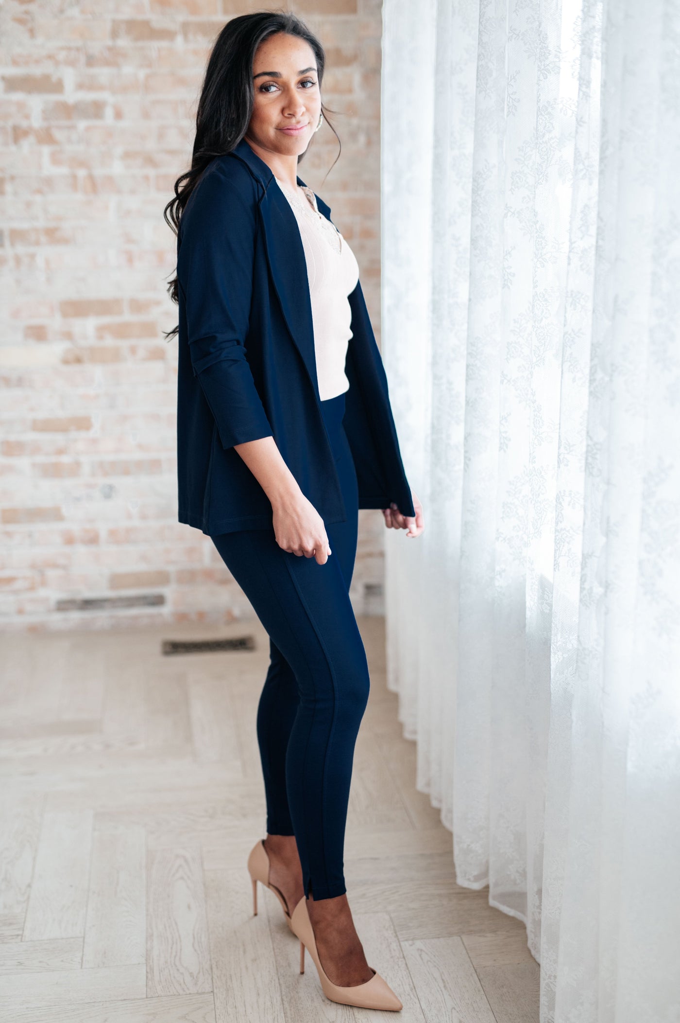 Magic 3/4 Blazer in Navy Womens Southern Soul Collectives