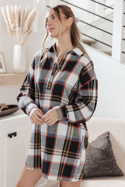 Make it Right Plaid Shirt Dress Womens Southern Soul Collectives