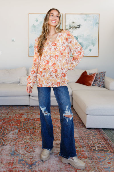 Marigold Dreams Floral Blouse Tops Southern Soul Collectives