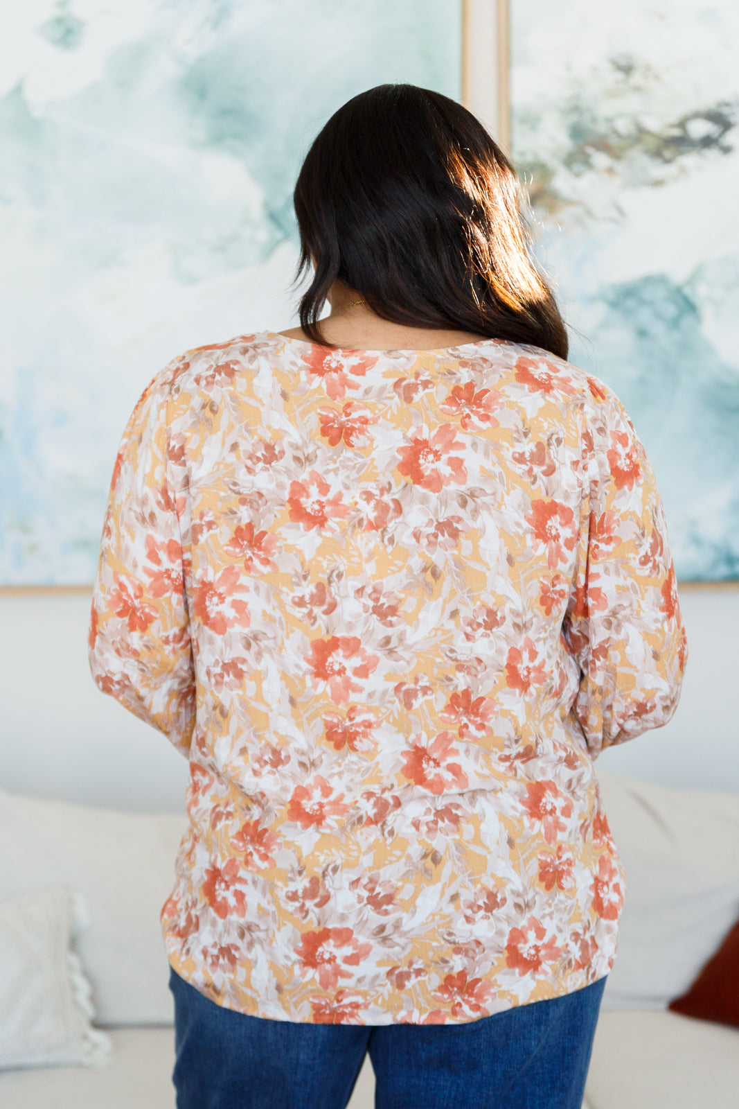 Marigold Dreams Floral Blouse Tops Southern Soul Collectives