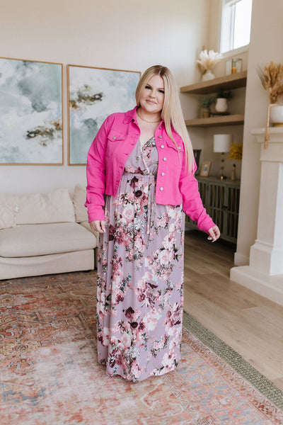 Judy Blue With a Whisper Denim Jacket in Hot Pink Womens Southern Soul Collectives 