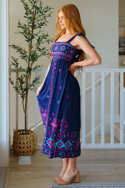 Midnight Magic Embroidered Maxi Dress Womens Southern Soul Collectives 
