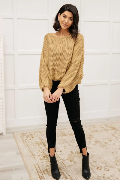 Natural Beauty Knit Sweater in Taupe Womens Southern Soul Collectives 
