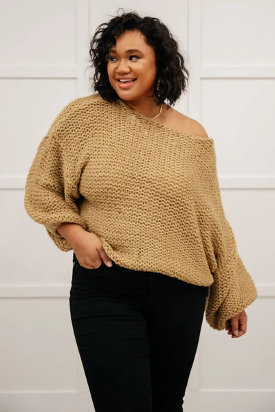 Natural Beauty Knit Sweater in Taupe Womens Southern Soul Collectives 