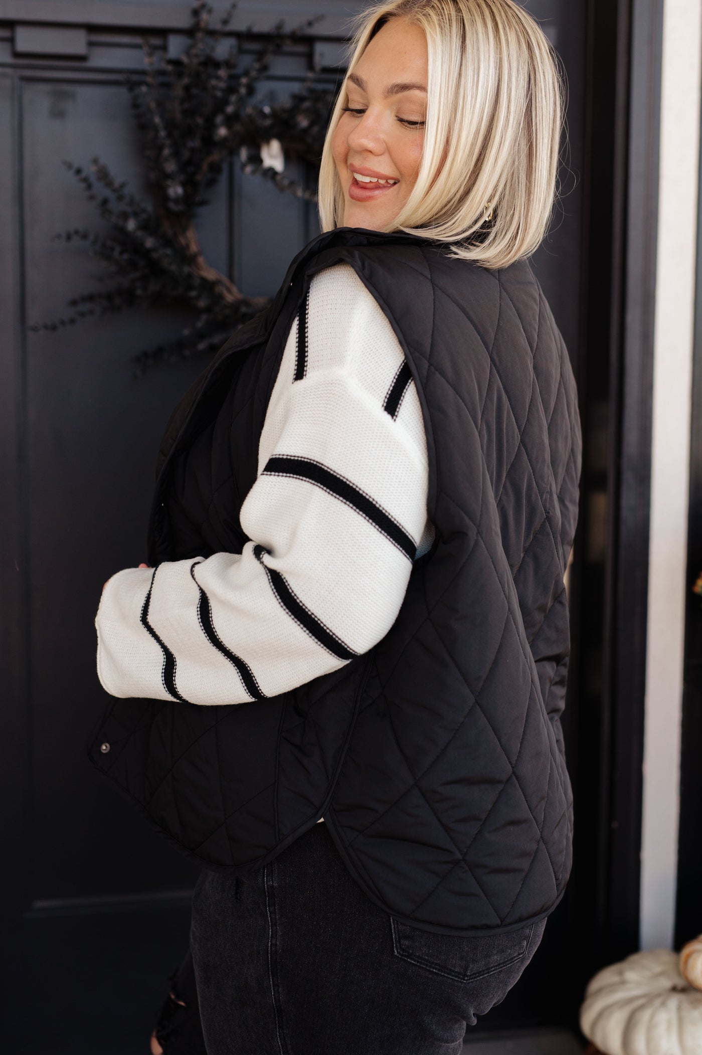 Neither Here Nor There Puffer Vest in Black - Southern Soul Collectives