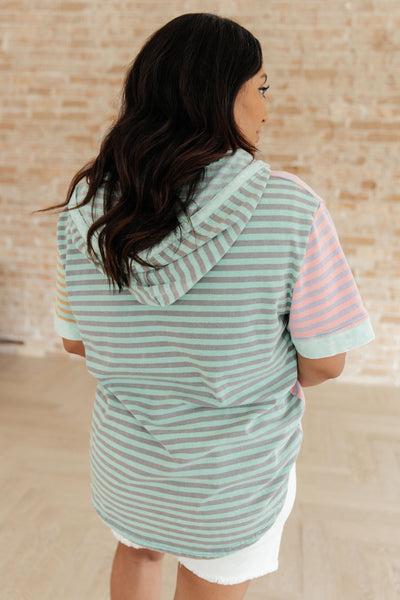 New Light Color Block Striped Hoodie Womens Southern Soul Collectives