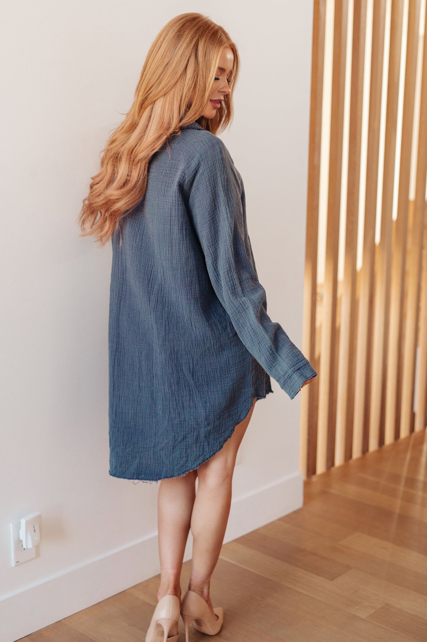 No Trepidation Mineral Wash Shirt Dress Womens Southern Soul Collectives