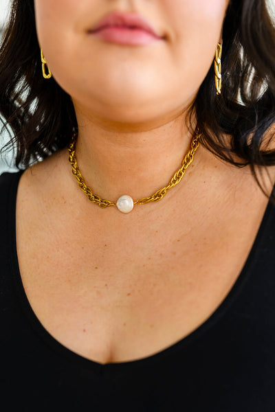 Ocean's Gold Shell Pendant Necklace Womens Southern Soul Collectives 