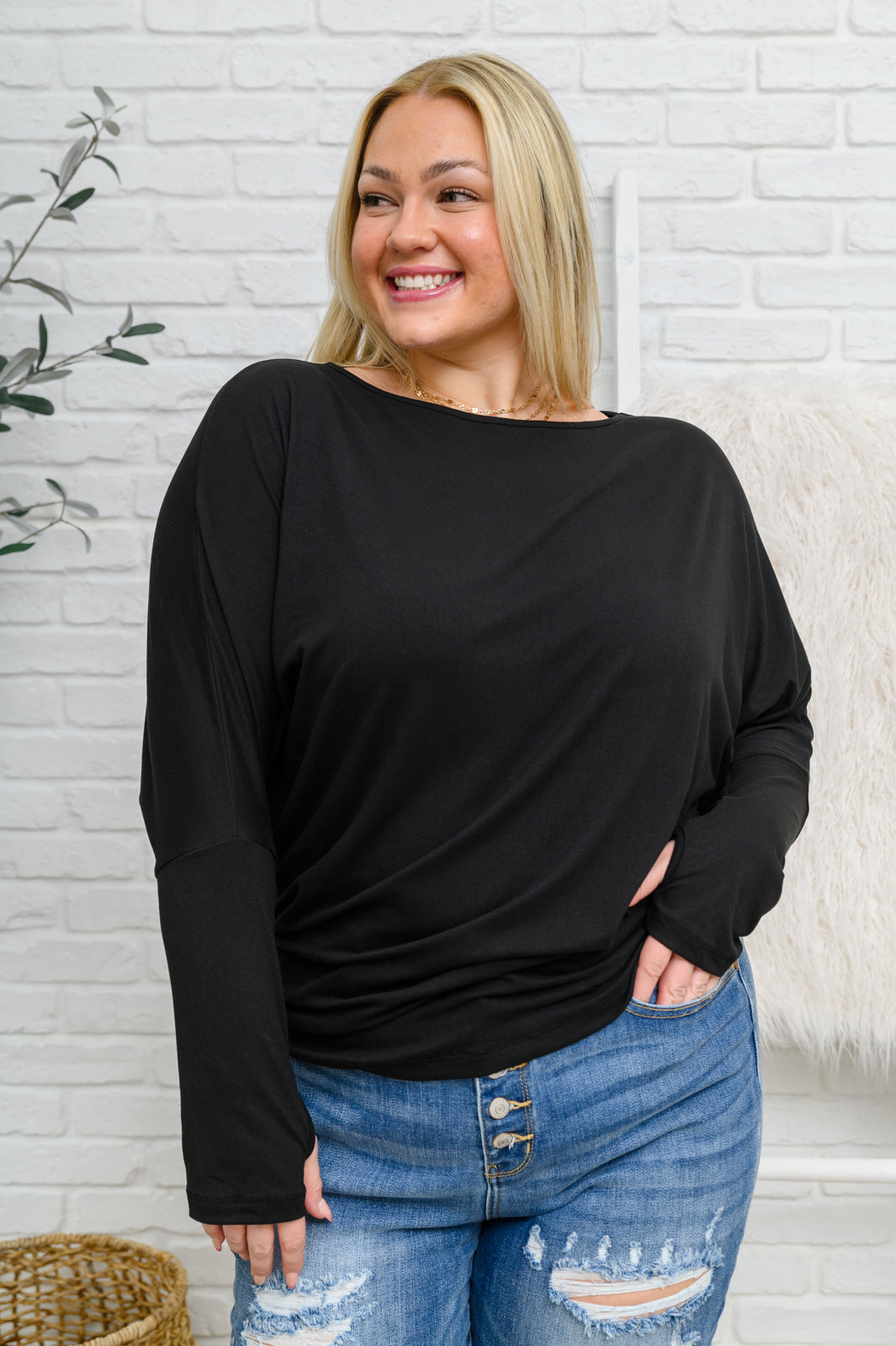 Olyvia Long Sleeve Top In Black Womens Southern Soul Collectives 