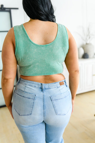 Get On My Level Cropped Cami in Mint Womens Southern Soul Collectives 