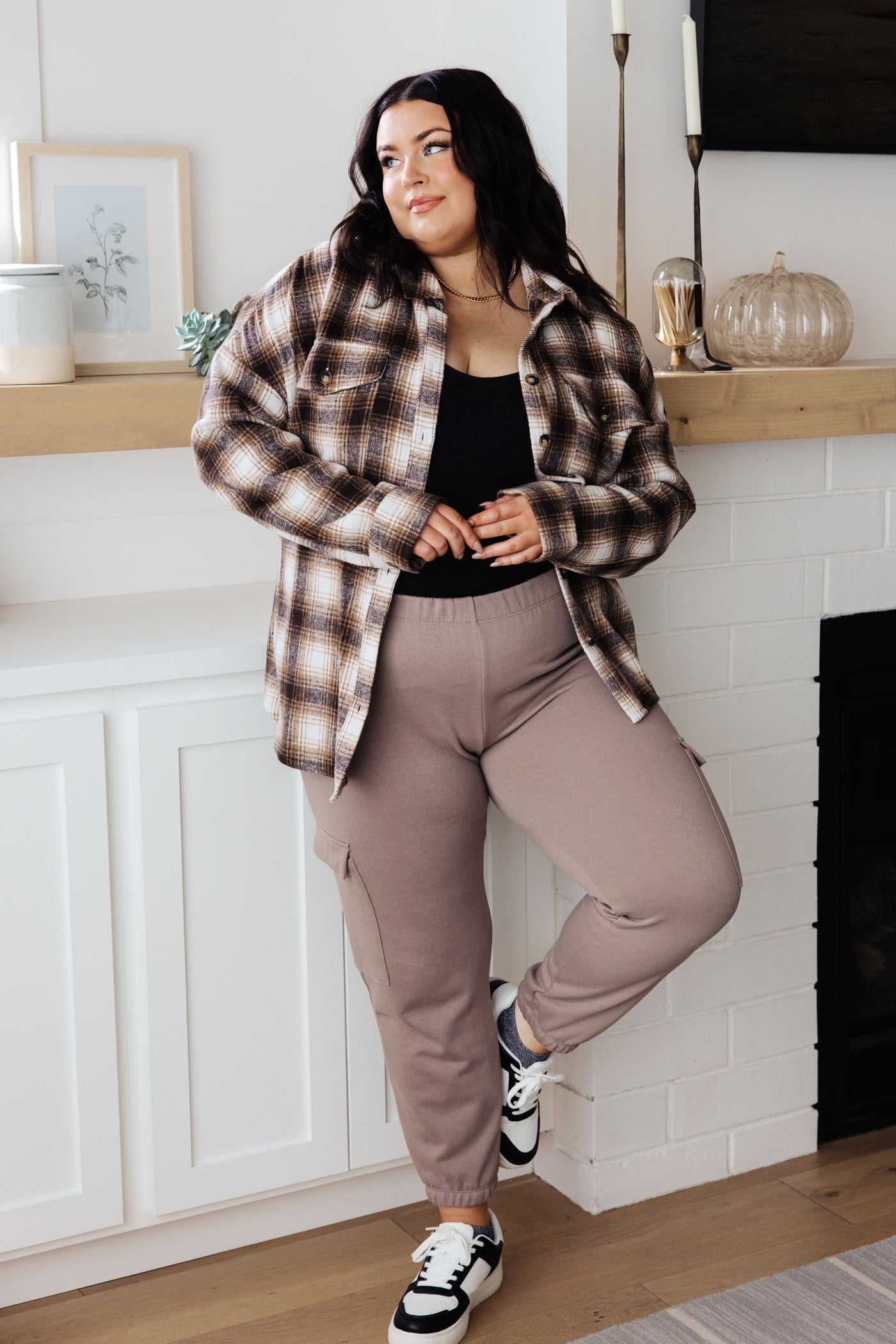 Lounge A Lot Cargo Sweatpants in Mocha Womens Southern Soul Collectives 