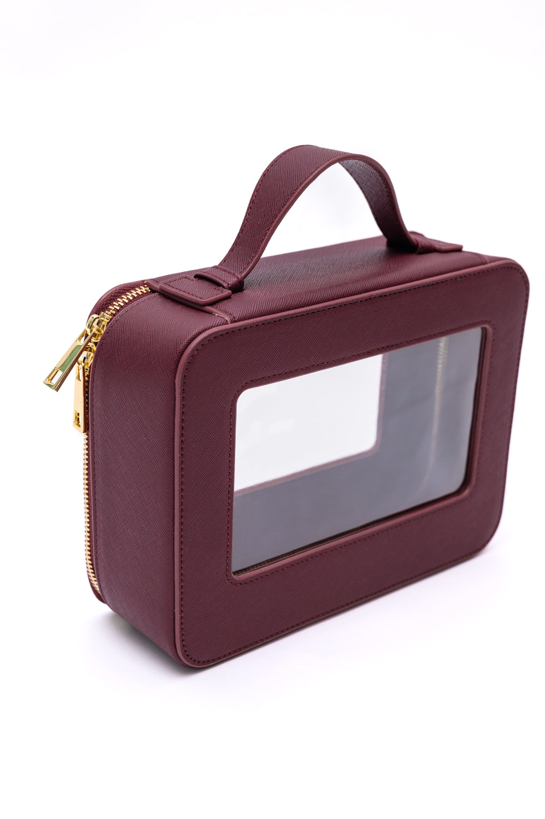 PU Leather Travel Cosmetic Case in Wine Womens Southern Soul Collectives