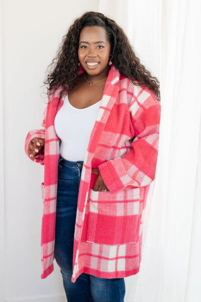 Passion in Plaid Coat in Pink Womens Southern Soul Collectives